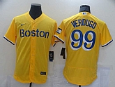Red Sox 99 Alex Verdugo Gold Nike 2021 City Connect Replica Player Flexbase Jersey,baseball caps,new era cap wholesale,wholesale hats